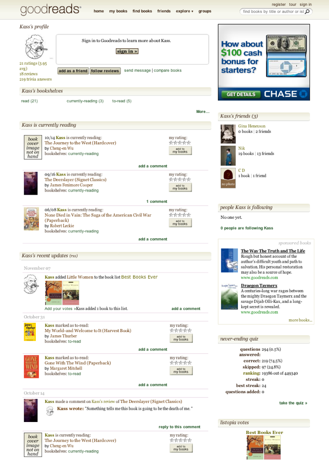 Goodreads profile image