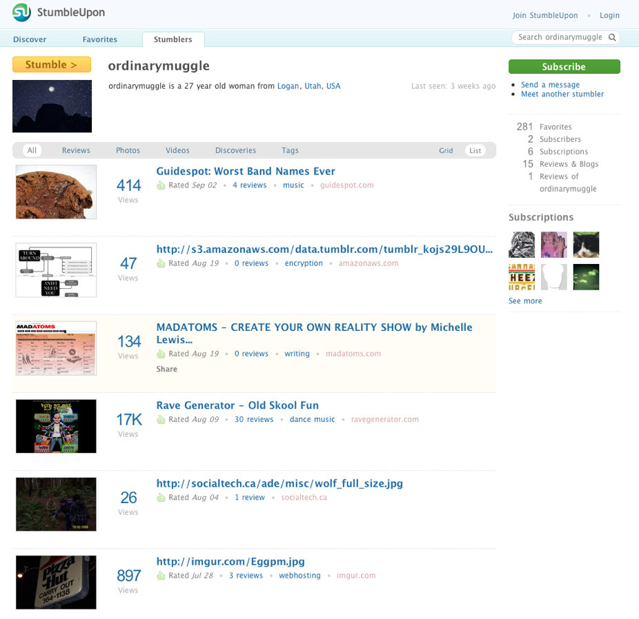 StumbleUpon profile image